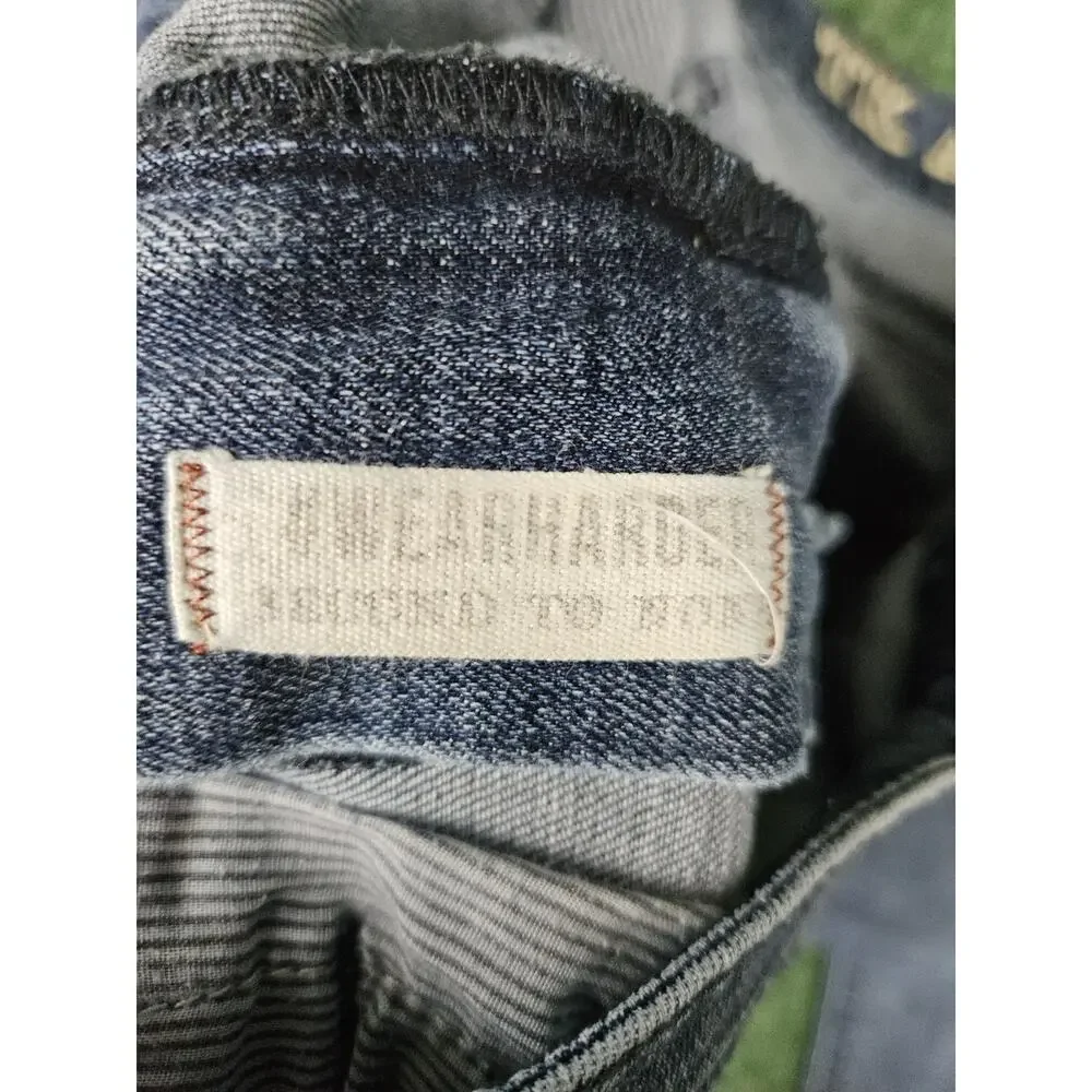 TK Axel Jeans Mens 36x30 Slim Boot Cut Denim Blue Med Wash Flap Pockets Cowboy